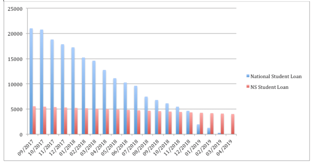 Debt Repayment Graph 18 Months